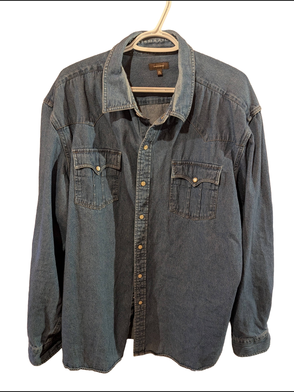 Denver Hayes Men's Dark Wash Denim Shirt Jacket